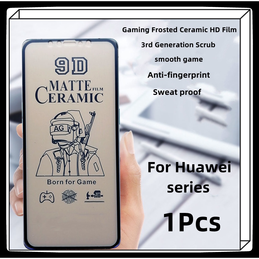 Pelindung Layar Tempered Glass 9D AG Frosted Untuk Huawei Y5 Y6 Y7 Y9 Pro Prime P8 P20 P30 P40 Lite 2018 / 2019 Nova 3 4 5 7 Mate 10 20 30 Lite