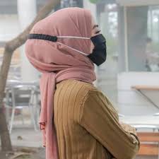 Masker Kain Tali Serut Masker Hijab Kekinian Instan