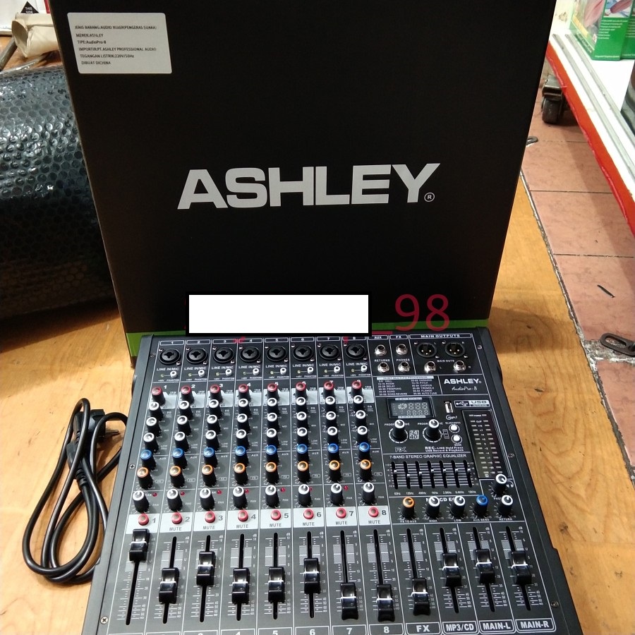 Mixer ASHLEY Audio Pro 8 channel Selection AudioPro-8 Recording ORIGINAL TERBAIK