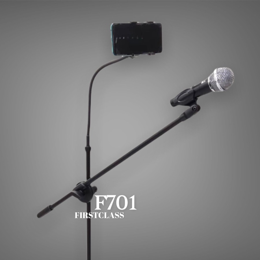 STAND MIC FIRST CLASS 701| STAND MIC BUAT KONTEN JEPIT HP TIDAK GOYANG