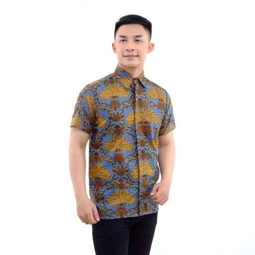 Benang Raja Hem Batik Pria Lengan Pendek Ukuran Jumbo 2xl 3xl 4xl 5xl