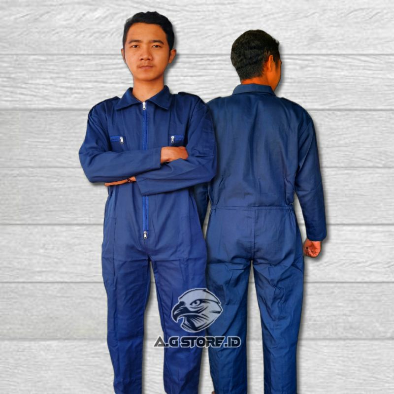 Werpack Safety Polos | wearpack bengkel | baju bengkel | seragam kerja proyek