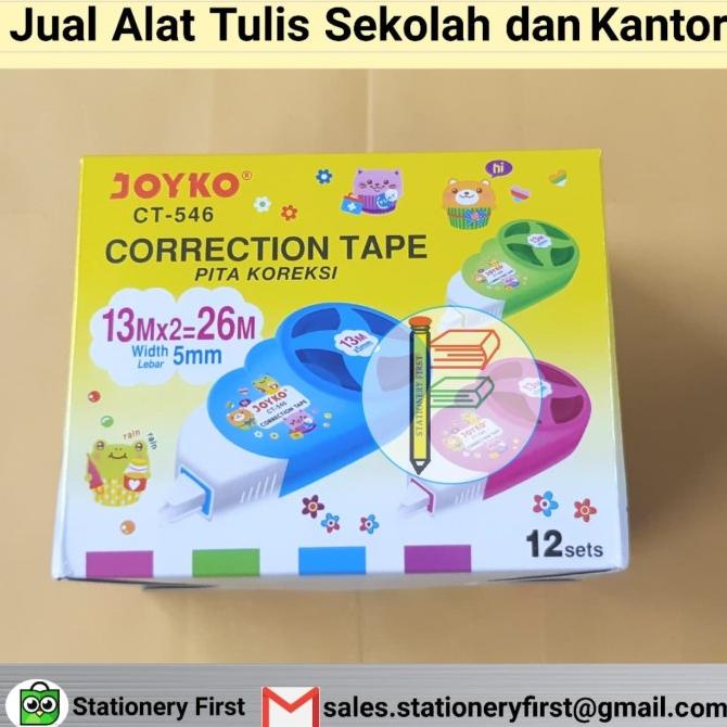 

Correction Tape Joyko CT-546 13m + free 1 Refill Grosir