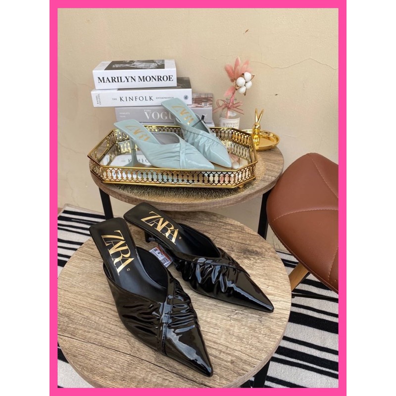 ZARA- 398 BLACK, TOSCA (HEELS - 3cm) WANITA