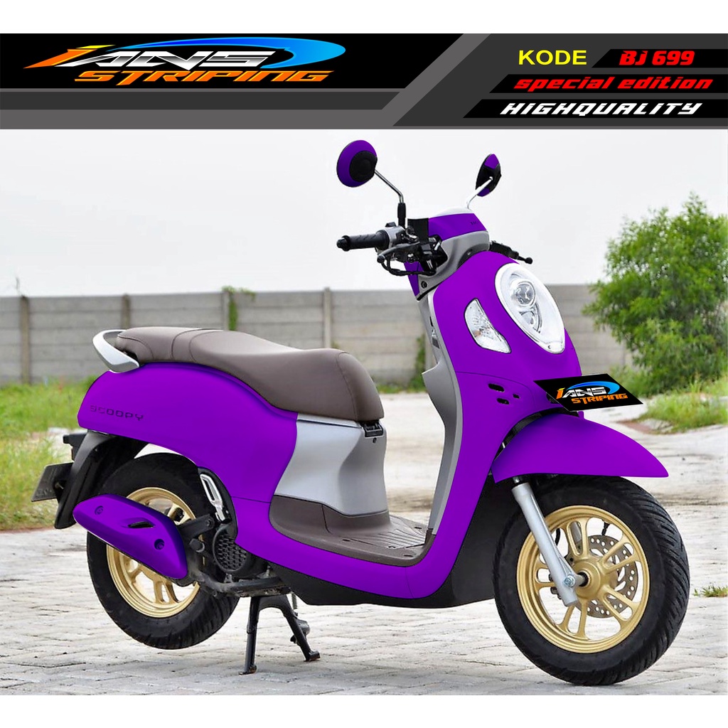 STICKER DECAL SCOOPY FULL BODY TERBARU / STICKER VARIASI SCOOPY POLOSAN/ STICKER WARNA TERBARU