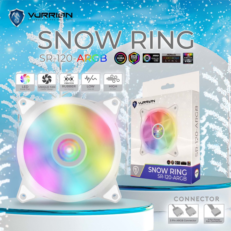VURRION SR-120 ARGB SNOW RING 120mm - Case Fan