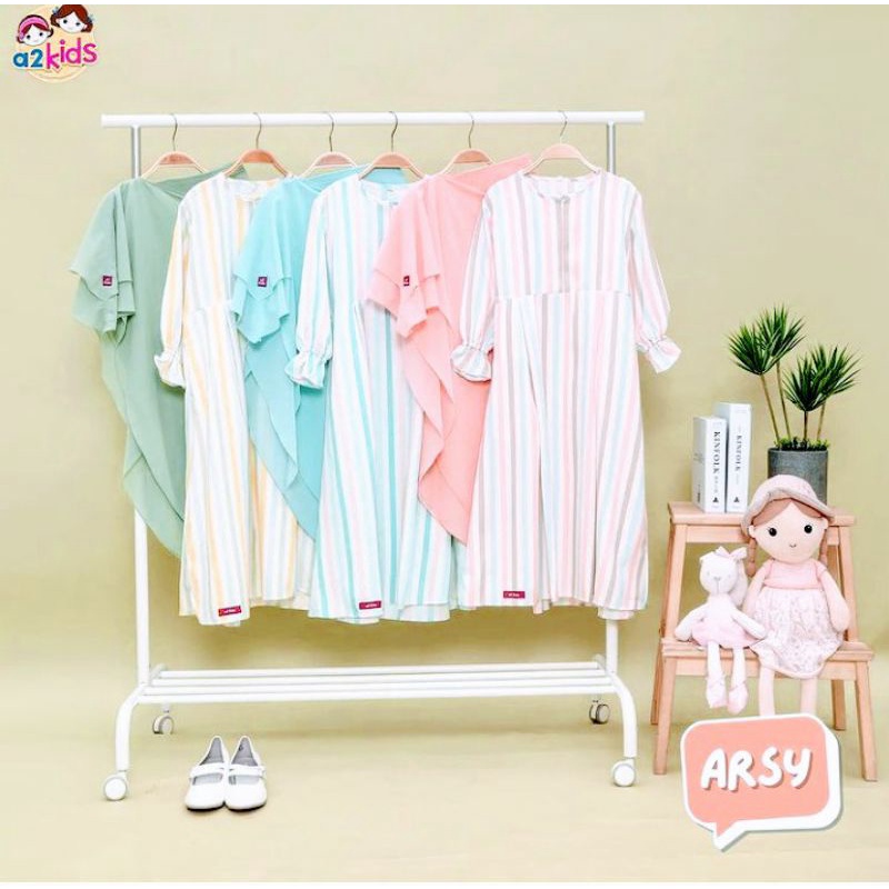 BAJU GAMIS ARSY BY A2KIDS GAMIS ANAK REMAJA & MOM