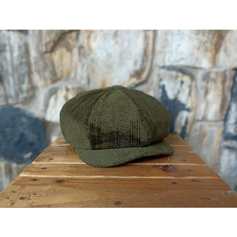 topi newsboycap, corduroy