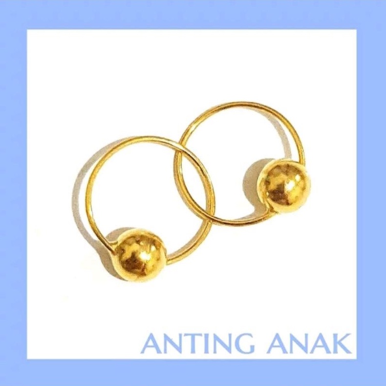 Anting Anak Bayi Balita Kadar 875 20 Karat 20k Anting Merica Polos Kids Daily Wear Collection Anting