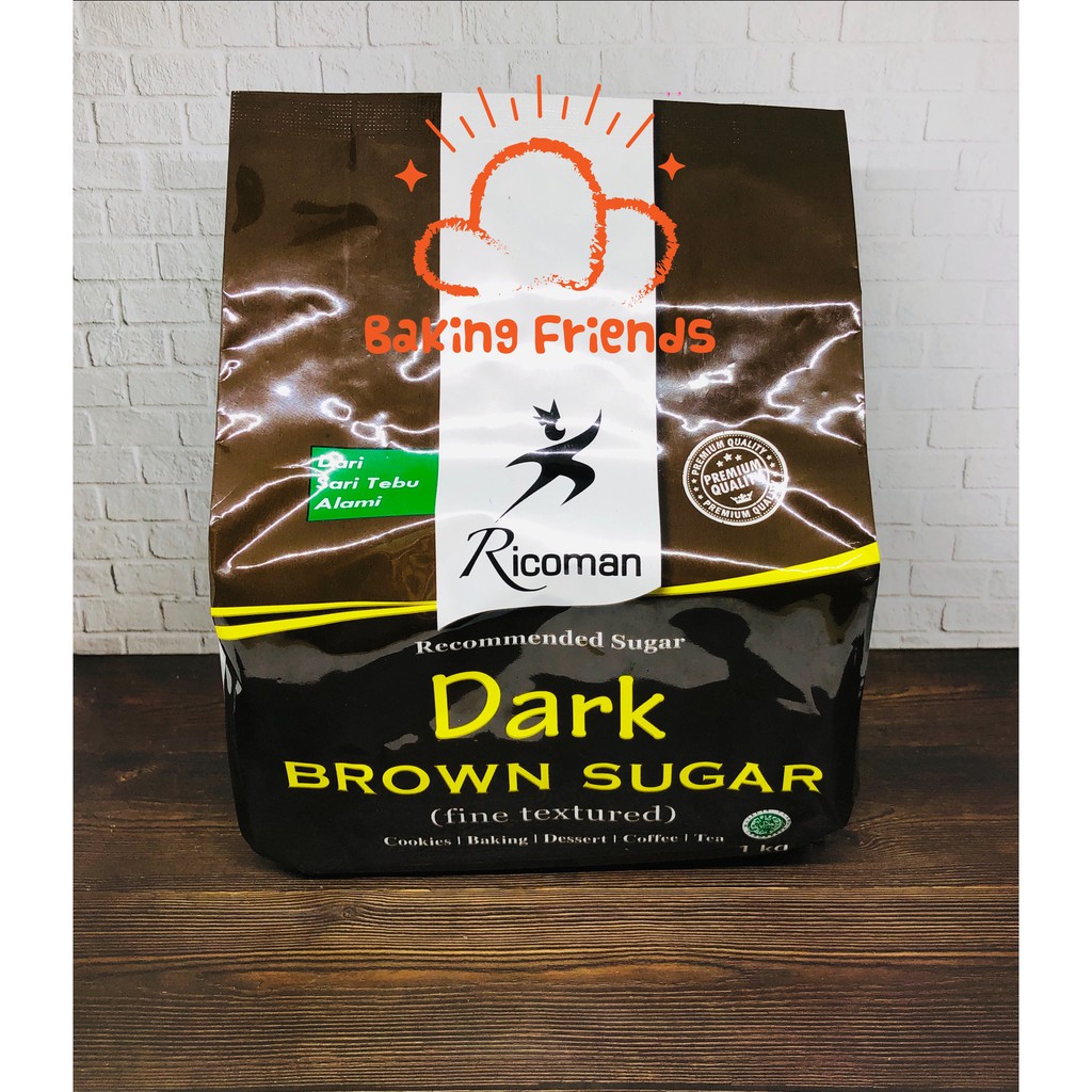 RICOMAN DARK BROWN SUGAR 1KG/RIKOMAN/GULA AREN