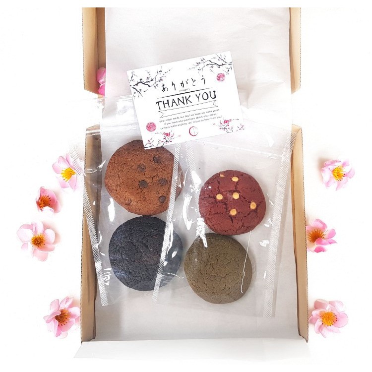 

Cookies Box 4 Rasa, Original, Double Choco, Matcha, Red Velvet / Snack Kukis Kue Kering