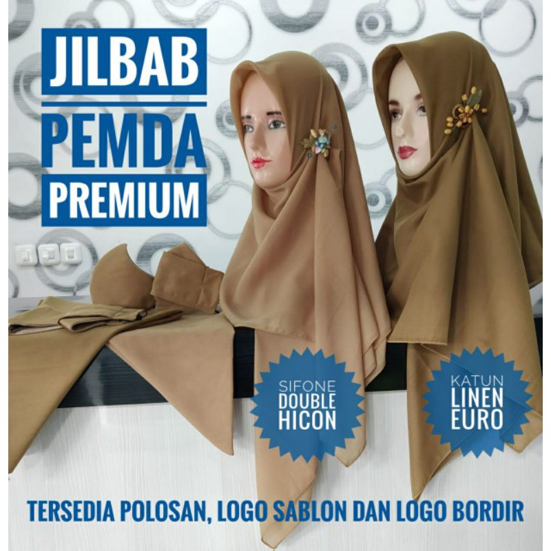 Jilbab Segi Empat ASN Kualitas Premium