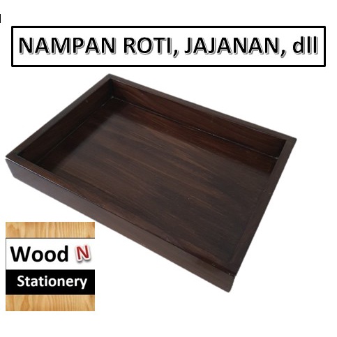 Nampan Roti / Nampan Kayu Vernis Coklat tua