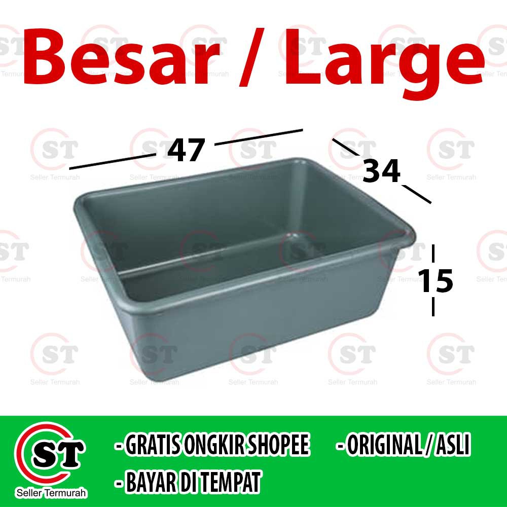 Bak Pasir Kucing / Baskom Pasir Kucing Besar - Large / Ember Pasir Kucing / Wadah Plastik Pasir