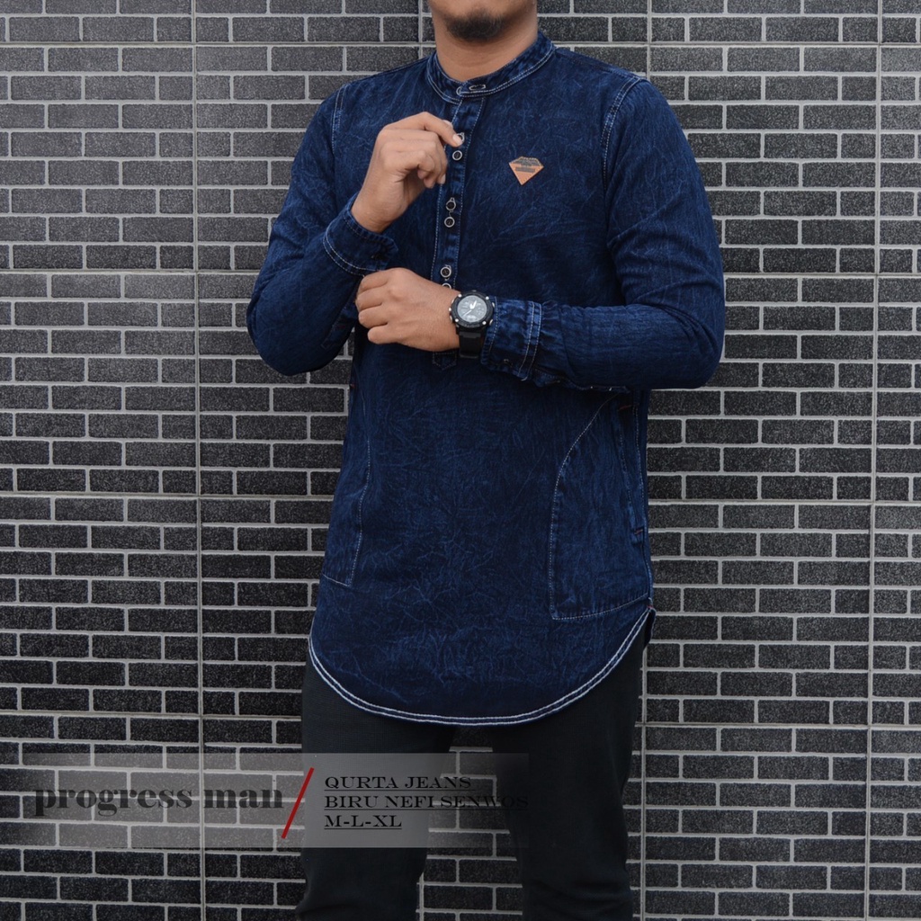 baju koko progresman Koko kurta lengan panjang/kameja Koko Gus Azmi original progresman/koko Levis p