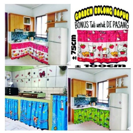 Gorden / Hordeng Kolong Meja Dapur Karakter