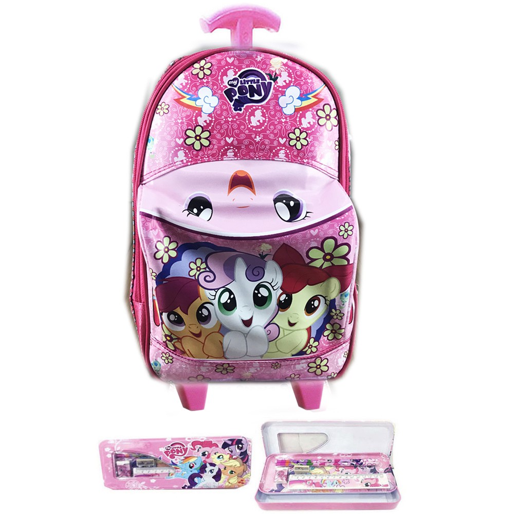 BUY 1 GET 1 + FREE ONGKIR !!! Tas Troley Sekolah TK kuda pony pinke pie On The Road Tas Mobil S