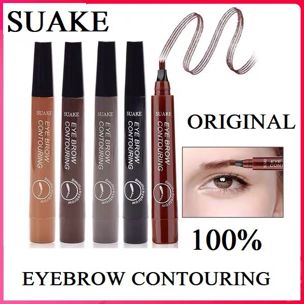 SUAKE ANTI AIR DAN TAHAN LAMA PENSIL ALIS TINT MY 4 TIP WATERPROOF EYEBROW ANTI LUNTUR CETAR MEMBAHANA