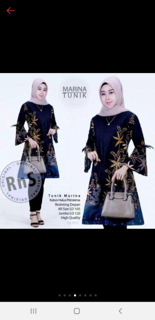 Tunic Santika Pias Cibulan #2 Tunik Batik Cantik Warna Seragaman Kantor Kerja Muslim Modis