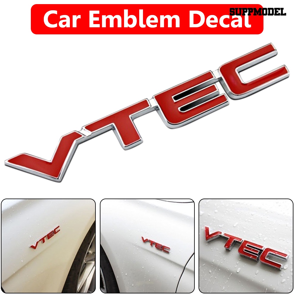 Stiker Emblem / Badge Tulisan VTEC Untuk Dekorasi Body Mobil