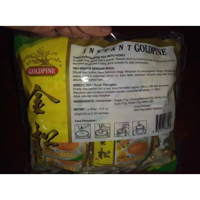 

Big Sale Teh Kembang Bunga Krisan / Chrysanthemum tea instant Goldpine 20sachet Big Sale