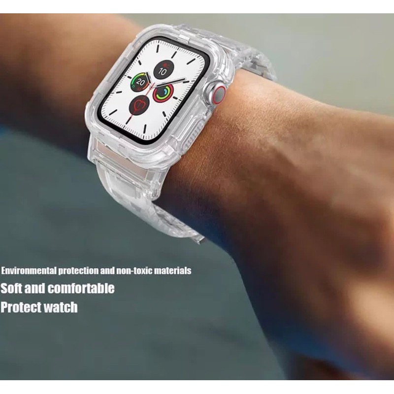STRAP IWATCH TRANSPARAN GLACIER 16 WARNA / IWATCH STRAP BENING WARNA SERIES 1 2 3 4 5 6 7 SE APPLE W