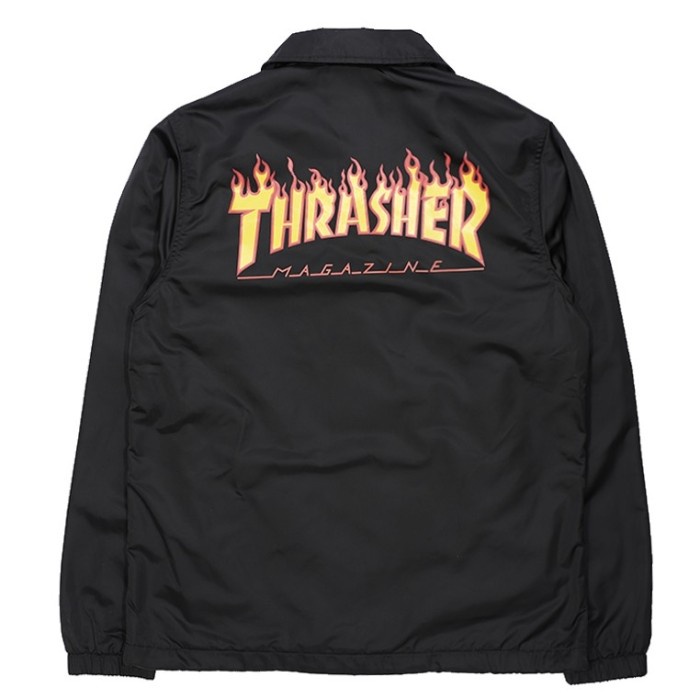 Thrasherr JLP Flame Satin Coach Jacket