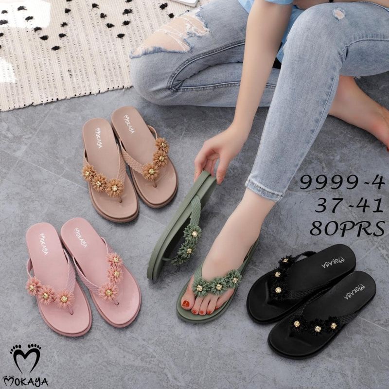 SANDAL JEPIT MOKAYA BUNGA SERUNI