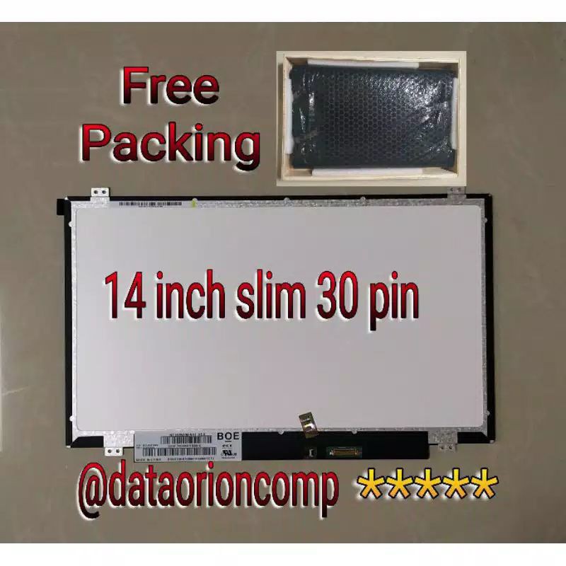 LED LCD Layar Screen Laptop 14 Inch 30 Pin Slim Tipis untuk laptop acer asus lenovo