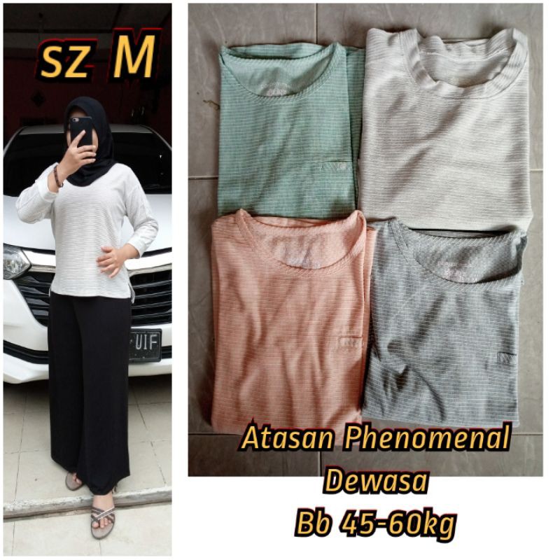 Atasan cewek dewasa bahan kaos import dari phenomenal  dan nevada .