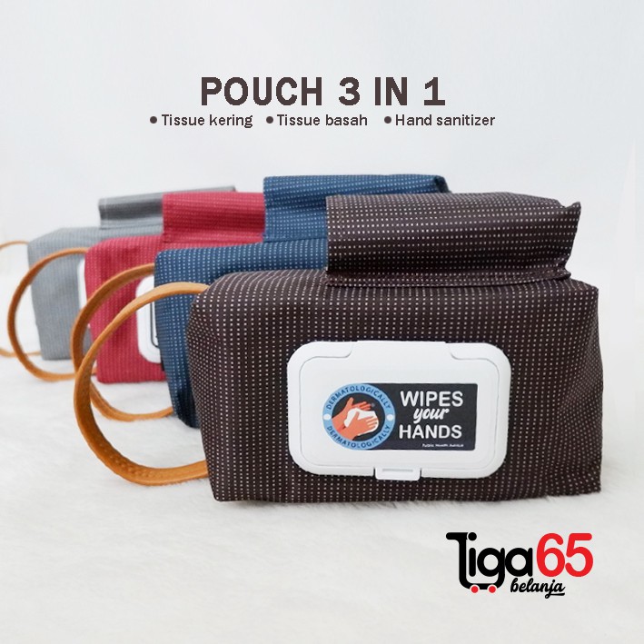 POUCH TISSUE BASAH KERING / TEMPAT TISSUE BASAH KERING / SANITIZER / SARUNG TISSUE 0146