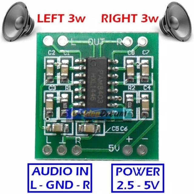 Speaker aktif mini module audio rakit sendiri