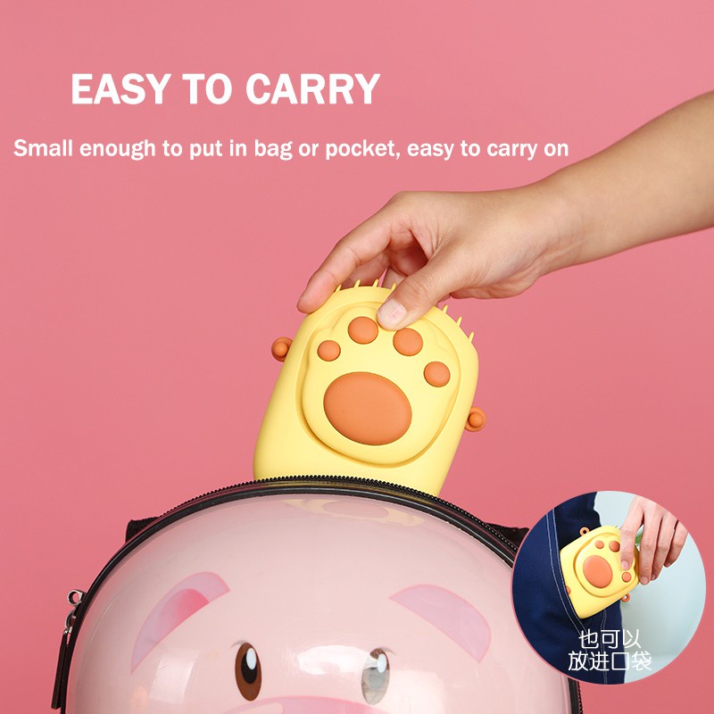 Kipas Angin Genggam Mini Portable Rechargeable Bentuk Cakar Kucing Untuk Anak