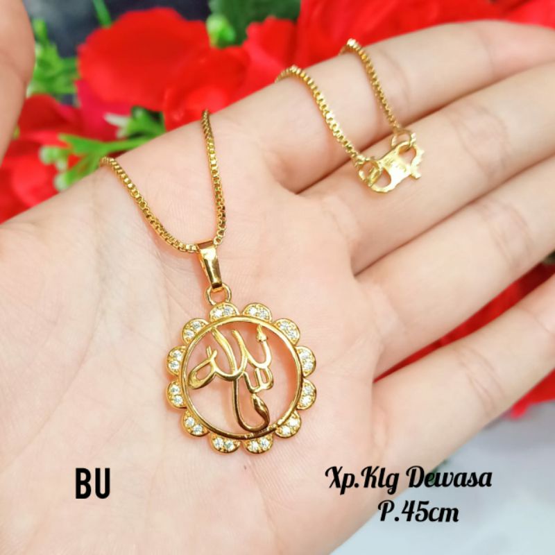 kalung Dewasa Lafad Allah Gold Silver Anti karat Anti luntur (COD)