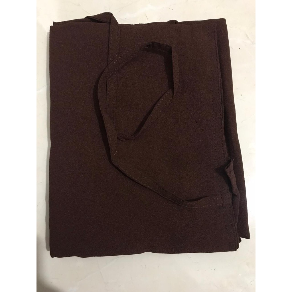 HIJAB/JILBAB/KERUDUNG MARYAM 2LYER NON PET/BERGO MARYAM DIAMOND/HIJAB INSTAN-Coklat Pramuka