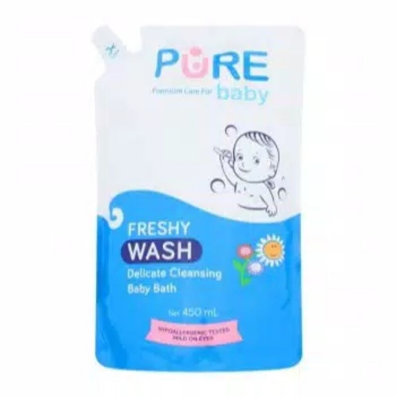 PURE BABY MURAH BABY WASH FRESHY &amp; FRUITY 230ML / 450ML PUREBABY PUMP REFILL SABUN CAIR MANDI ANAK