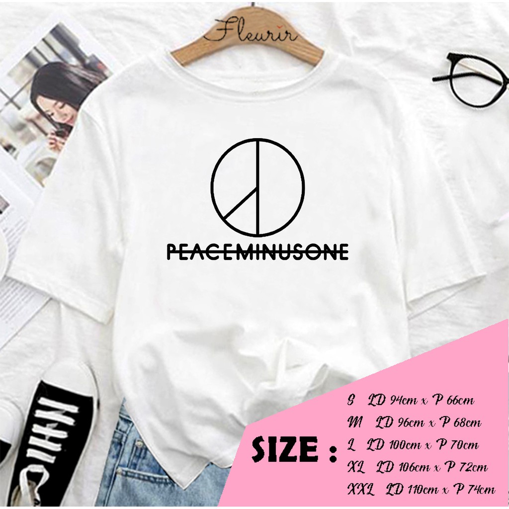 FLEURIR - KAOS PEACEMINUSONE GDRAGON KPOP KATUN KAOS OVERSIZE WANITA DEWASA