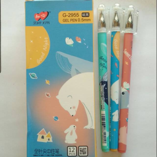 

Gel Pen Zhi Xin 0.5mm Eceran Motif Lucu Bolpen Karakter Ballpoint