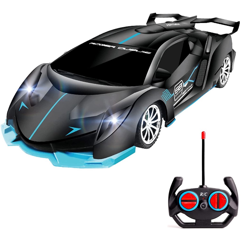 Jual Ready✓RC Car Remote Control Sports Car 1/18 Scale Electric Toy Vehicle  High Speed with Headlights for Kids Gifts | Shopee Indonesia