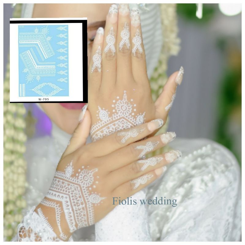 Tatto /stiker henna putih