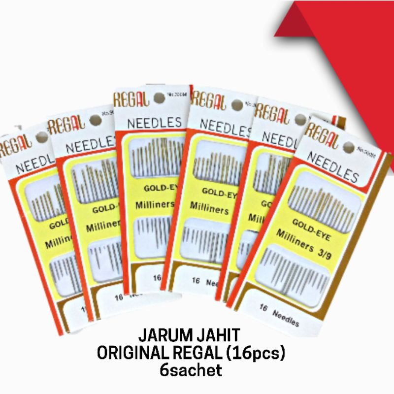 Jarum Jahit (6Sachet ) Original Regal Gold Eye Grosir