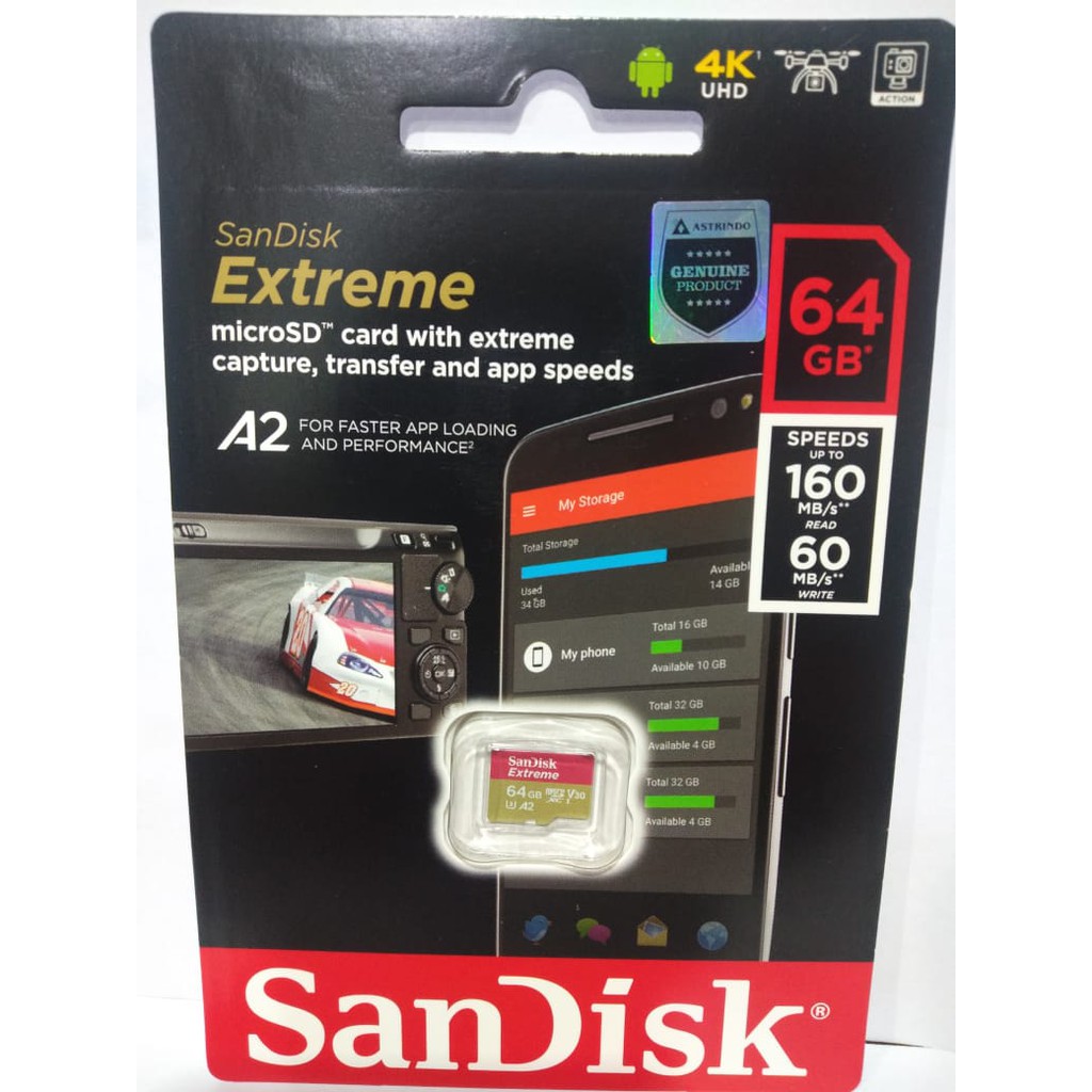 MICROSD SANDISK EXTREME PRO 64GB A2 GARANSI RESMI