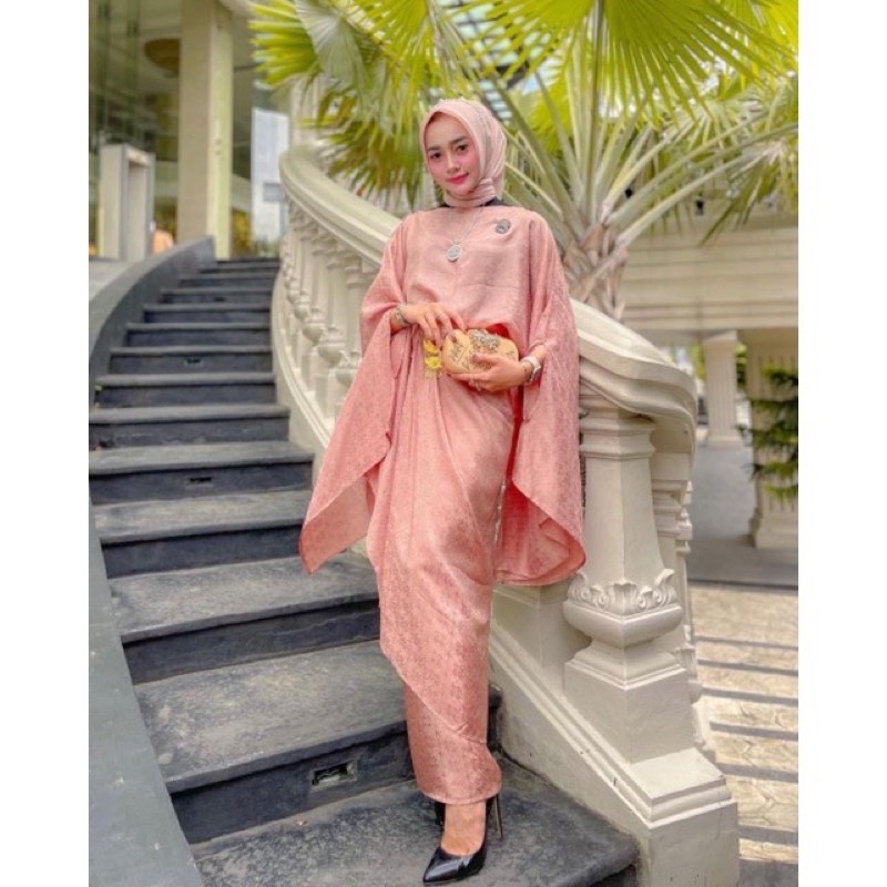 SET BATWING VISCOSE LACE/ TANPA LACE