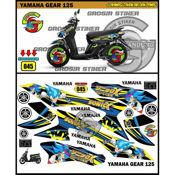 STIKER VARIASI MOTOR YAMAHA GEAR 125 SONIC