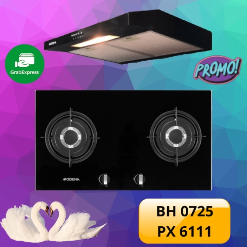 PAKET E MODENA KOMPOR BH 0725 &amp; COOKER HOOD PX 6111 GOSEND ONLY