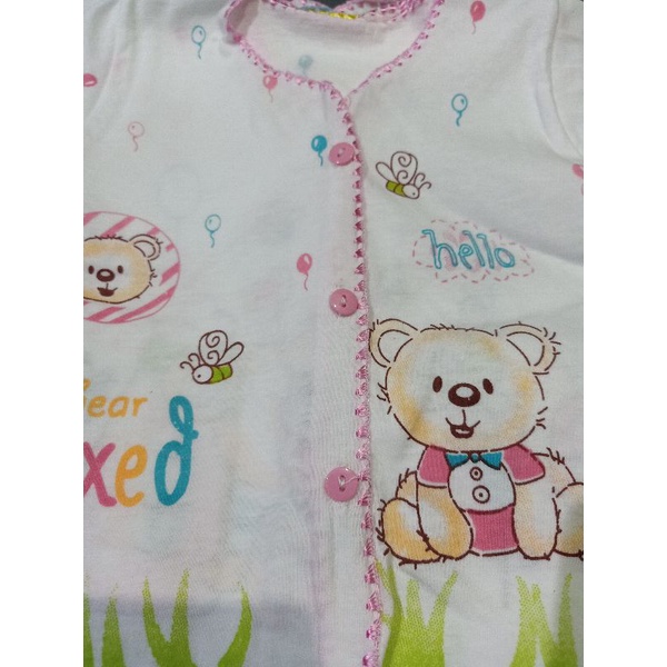 Baju Bayi Baru Lahir Lengan Pendek TITIKU 100% Katun Halus Atasan Bayi Baru Lahir Lengan Pendek Katun Ukuran New Born Perlengkapan Bayi Baru Lahir