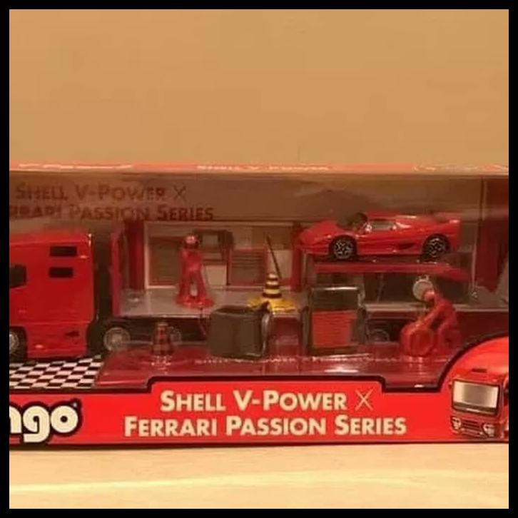 DIECAST MOBIL FERRARI SHELL ORIGINAL BY BURAGO