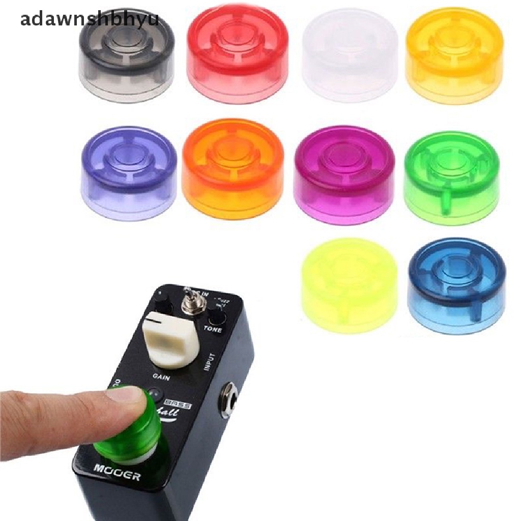 [adawnshbhyu] 1x Footswitch Topper Pelindung Bumper Bahan Plastik Warna-Warni Untuk Pedal Efek Gitar