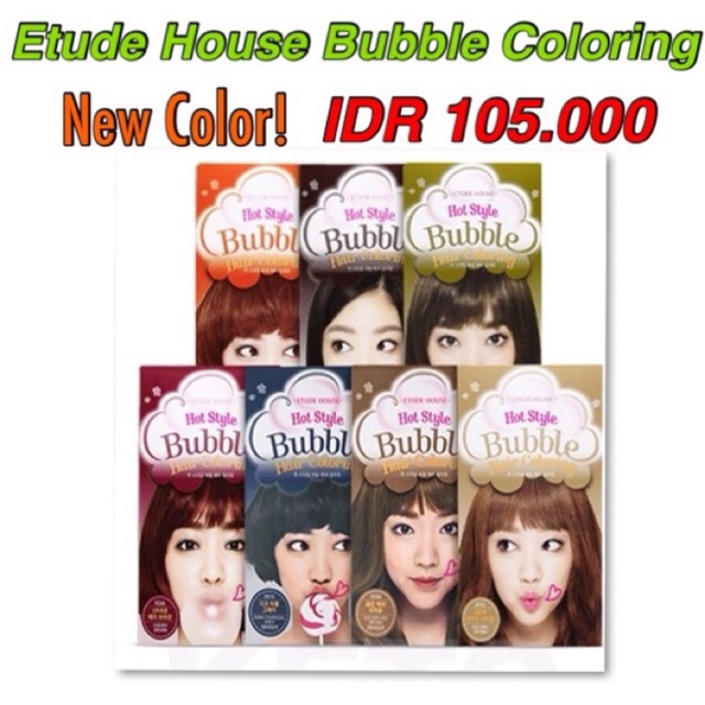 Promo Etude  House Hot Style Bubble  Hair Color Coloring 