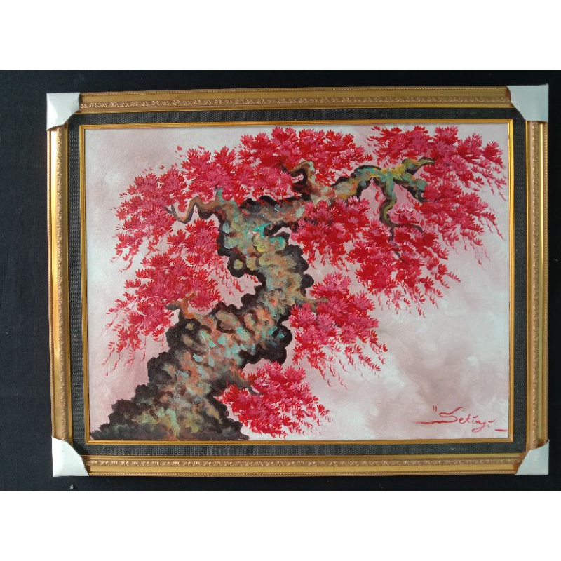 lukisan bunga sakura